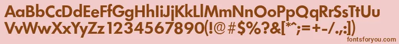 LimerickserialBold Font – Brown Fonts on Pink Background