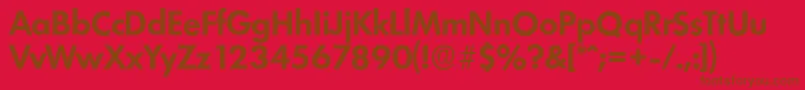 フォントLimerickserialBold – 赤い背景に茶色の文字