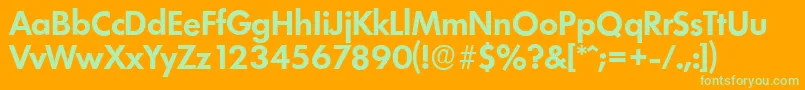 LimerickserialBold Font – Green Fonts on Orange Background