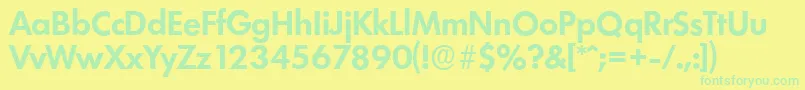 LimerickserialBold Font – Green Fonts on Yellow Background