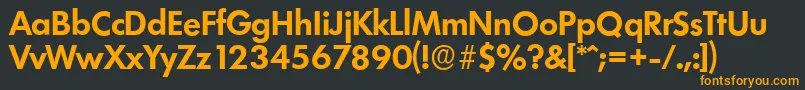 フォントLimerickserialBold – 黒い背景にオレンジの文字