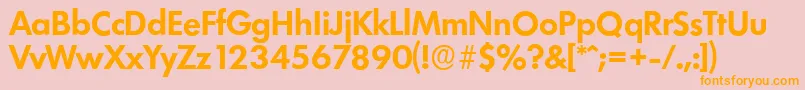 LimerickserialBold Font – Orange Fonts on Pink Background