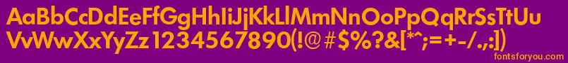 LimerickserialBold Font – Orange Fonts on Purple Background