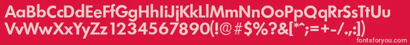 LimerickserialBold Font – Pink Fonts on Red Background