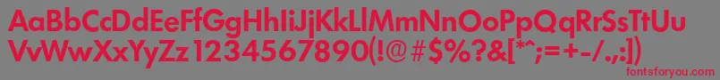 LimerickserialBold Font – Red Fonts on Gray Background