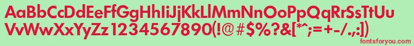 LimerickserialBold Font – Red Fonts on Green Background