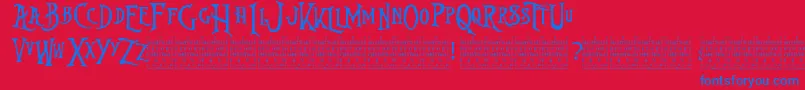 NightmareBeforeChristmas Font – Blue Fonts on Red Background