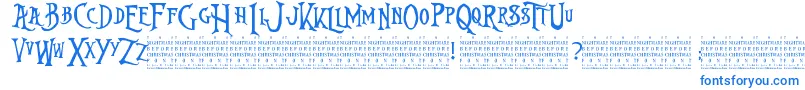 Подробнее о шрифте NightmareBeforeChristmas Шрифт NightmareBeforeChristmas – синие шрифты