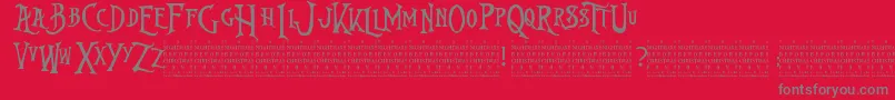 NightmareBeforeChristmas Font – Gray Fonts on Red Background