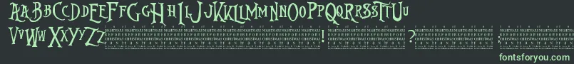 NightmareBeforeChristmas Font – Green Fonts on Black Background