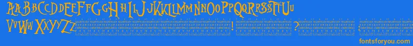 NightmareBeforeChristmas Font – Orange Fonts on Blue Background