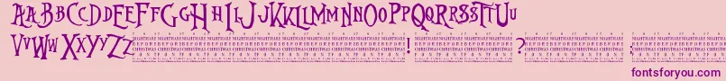 NightmareBeforeChristmas Font – Purple Fonts on Pink Background