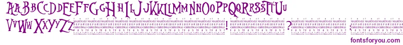 Шрифт NightmareBeforeChristmas – фиолетовые шрифты