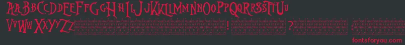 NightmareBeforeChristmas Font – Red Fonts on Black Background