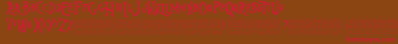 NightmareBeforeChristmas Font – Red Fonts on Brown Background