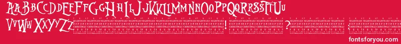 NightmareBeforeChristmas Font – White Fonts on Red Background