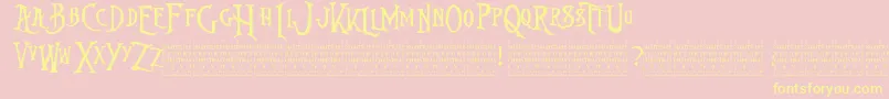 NightmareBeforeChristmas Font – Yellow Fonts on Pink Background