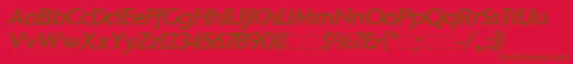 ElanMediumitalic Font – Brown Fonts on Red Background