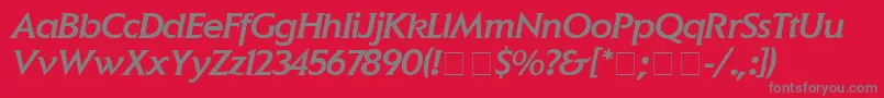 ElanMediumitalic Font – Gray Fonts on Red Background
