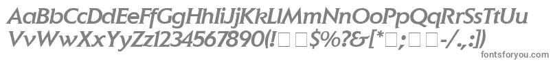 フォントElanMediumitalic – 白い背景に灰色の文字