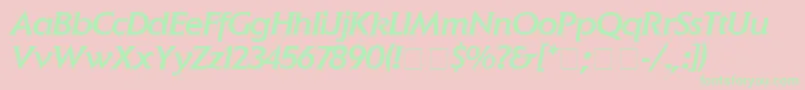 ElanMediumitalic Font – Green Fonts on Pink Background