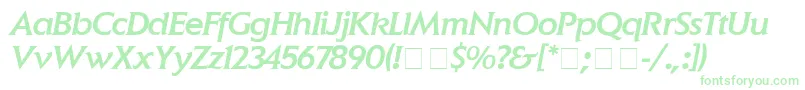 Шрифт ElanMediumitalic – зелёные шрифты