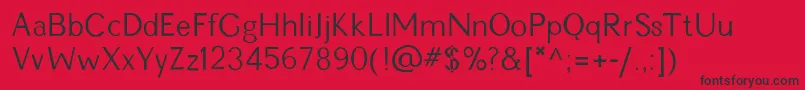 Pckimberly Font – Black Fonts on Red Background