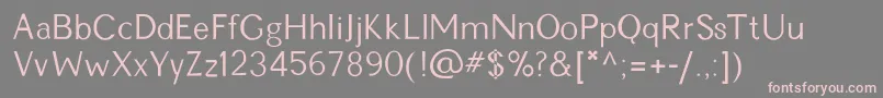 フォントPckimberly – 灰色の背景にピンクのフォント