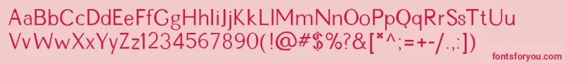 フォントPckimberly – ピンクの背景に赤い文字