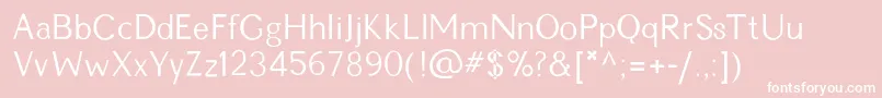 Pckimberly Font – White Fonts on Pink Background