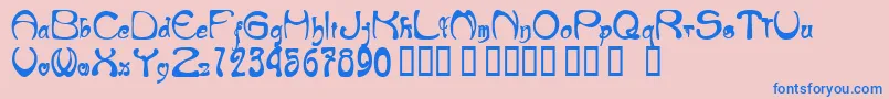NeueMod Font – Blue Fonts on Pink Background