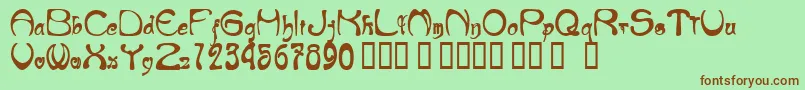 NeueMod Font – Brown Fonts on Green Background
