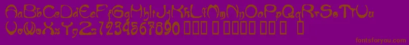 NeueMod Font – Brown Fonts on Purple Background