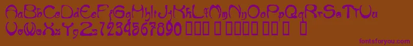 NeueMod Font – Purple Fonts on Brown Background