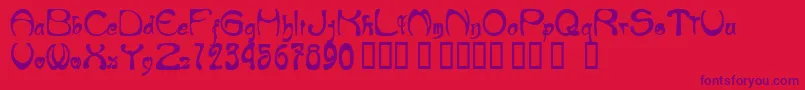 NeueMod Font – Purple Fonts on Red Background