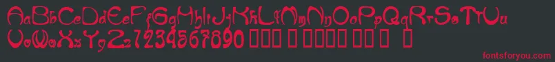NeueMod Font – Red Fonts on Black Background