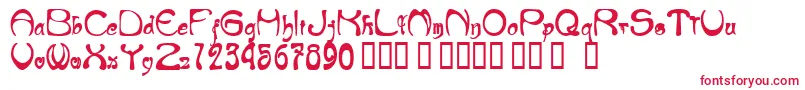 NeueMod Font – Red Fonts on White Background