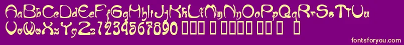 NeueMod Font – Yellow Fonts on Purple Background