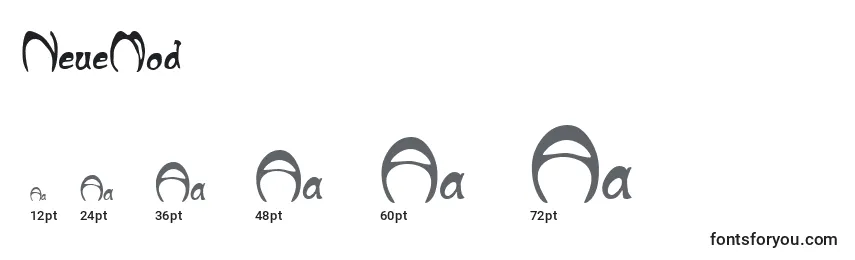 NeueMod Font Sizes