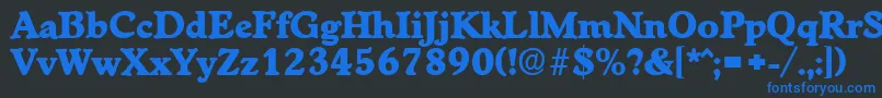 WorchesterExtrabold Font – Blue Fonts on Black Background