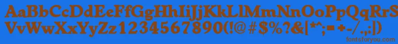 Шрифт WorchesterExtrabold – коричневые шрифты на синем фоне