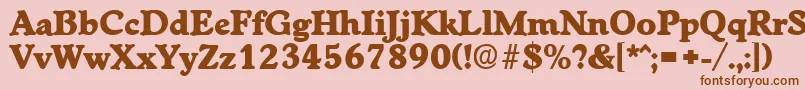 WorchesterExtrabold Font – Brown Fonts on Pink Background