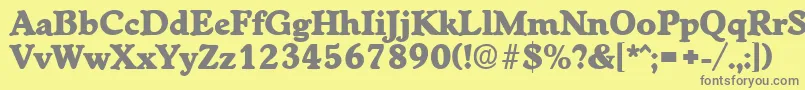 フォントWorchesterExtrabold – 黄色の背景に灰色の文字