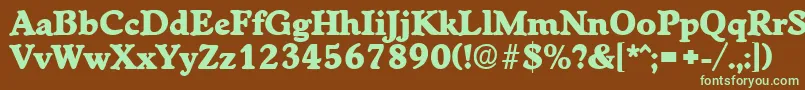 Шрифт WorchesterExtrabold – зелёные шрифты на коричневом фоне