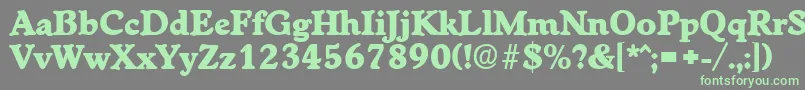 WorchesterExtrabold Font – Green Fonts on Gray Background