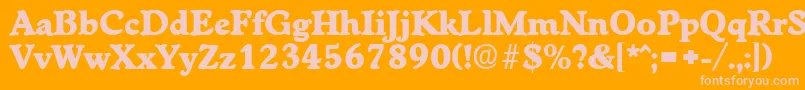 WorchesterExtrabold-Schriftart – Rosa Schriften auf orangefarbenem Hintergrund