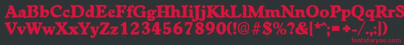 WorchesterExtrabold Font – Red Fonts on Black Background