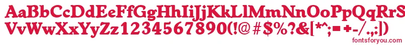 Czcionka WorchesterExtrabold – czerwone czcionki