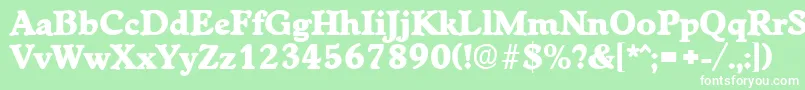 フォントWorchesterExtrabold – 緑の背景に白い文字