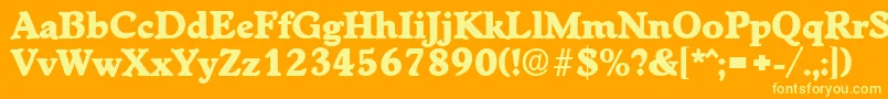 WorchesterExtrabold Font – Yellow Fonts on Orange Background